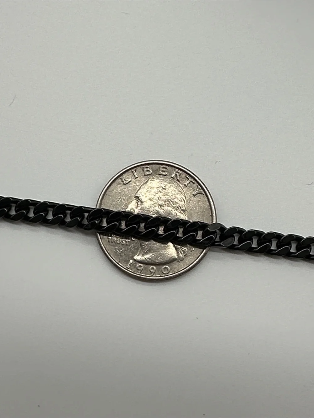 22” 4.9mm Black Rhodium Plated Cuban Necklace